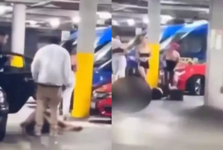 VIDEO Golpean a mujer en estacionamiento de Hollywood