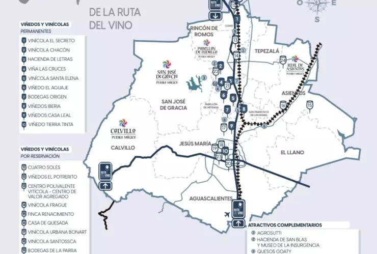 Mapa de la Ruta del Vino