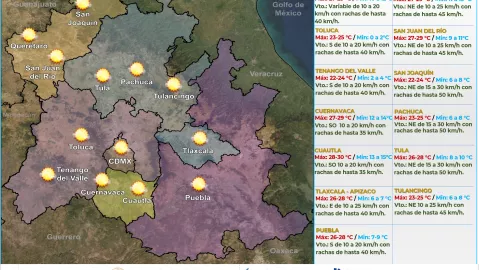 Clima en México 24 de febrero