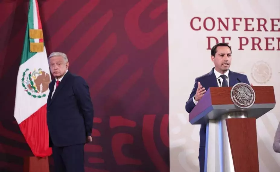Mauricio Vila presenta proyectos para Yucatán en Palacio Nacional