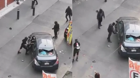 Encapuchadas auto Centro Histórico