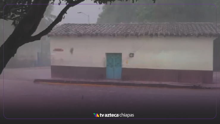 Granizada en La Concordia, Chiapas: lluvias y viento causan daños en zona