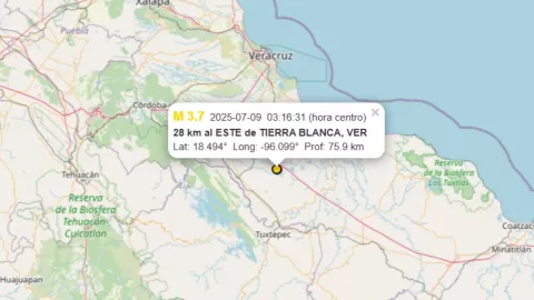 sismo hoy 9 de julio en Veracruz