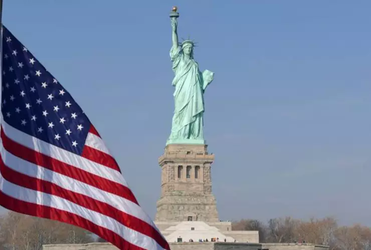 La estatua de la Libertad en Nueva York, Estados Unidos