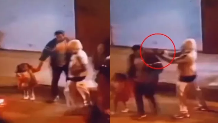 ¡De terror! Asesinan a hombre mientras pedía dulces acompañado de su hija (VIDEO)