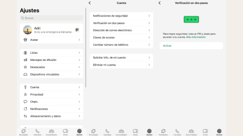 Activa tu PIN de 6 dígitos en WhatsApp