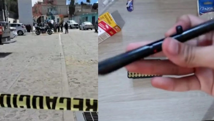 pluma pistola disparo estudiante escuela Querétaro