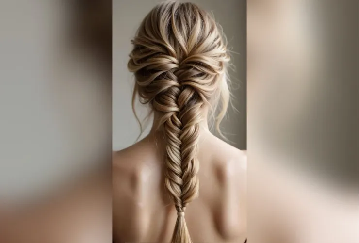 peinados para mujeres con el pelo ondulado: trenza floja