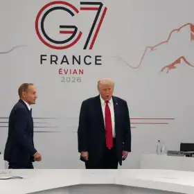 Donald Trump en la cumbre del G7 en Evian-les-Bains, Francia.