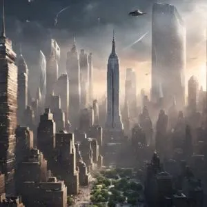 Ciudad de Nueva York en el futuro, según IA