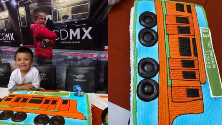 Viral: Pequeño celebra su cumpleaños con temática del Metro