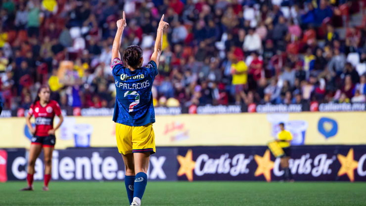 Kiana Palacios festeja gol con América Femenil
