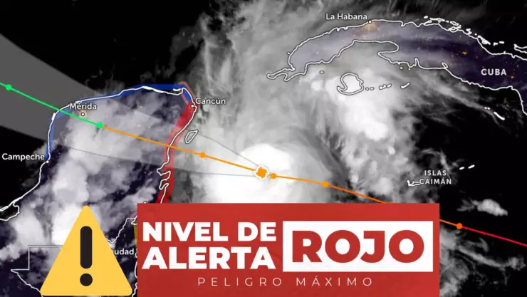 ¡ATENCIÓN! Alerta Roja para TODO Quintana Roo por impacto del huracán Beryl