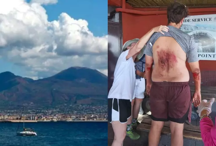 Turista cae dentro del Vesubio por tomarse una selfie.