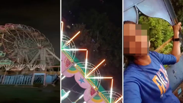 Rueda de la fortuna colapsa en Festival de Sawan
