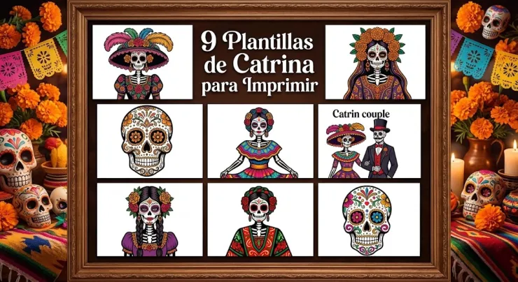 Plantillas catrinas Día de Muertos
