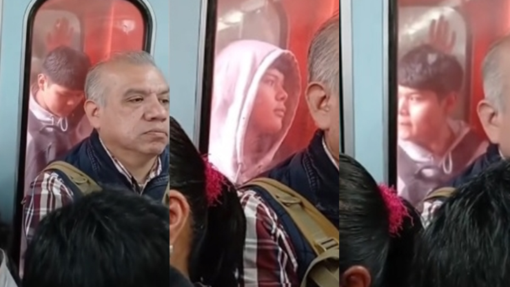 Pasajero se viraliza por viajar entre los vagones del Metro.jpg