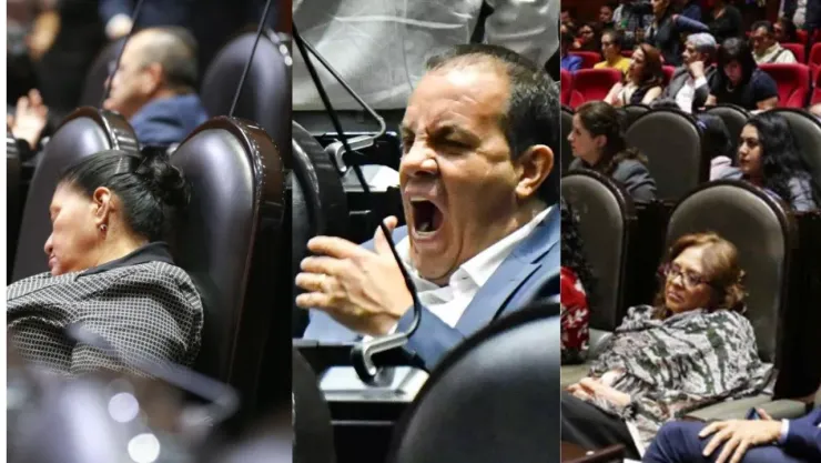 Diputados durmiéndose en el Congreso