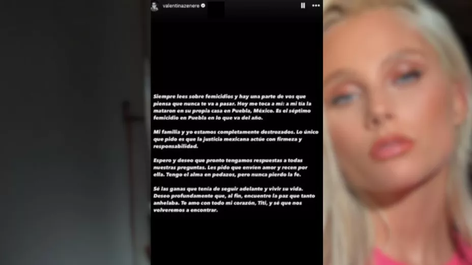Menor es vinculado al caso de Natalia Andrade, tía de Valentina Zenere, hallada sin vida en Puebla