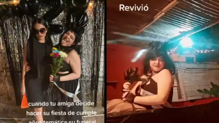 ¿Extravagante Joven celebra su cumpleaños con temática de funeral