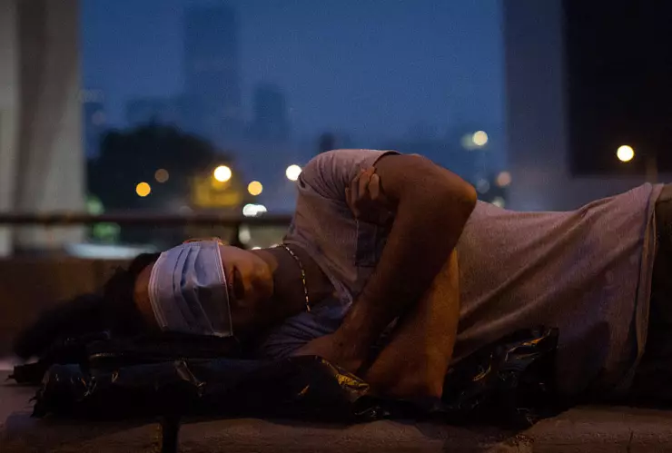 Protestors Take A Rest As The Pro Democracy Sit-In Goes On