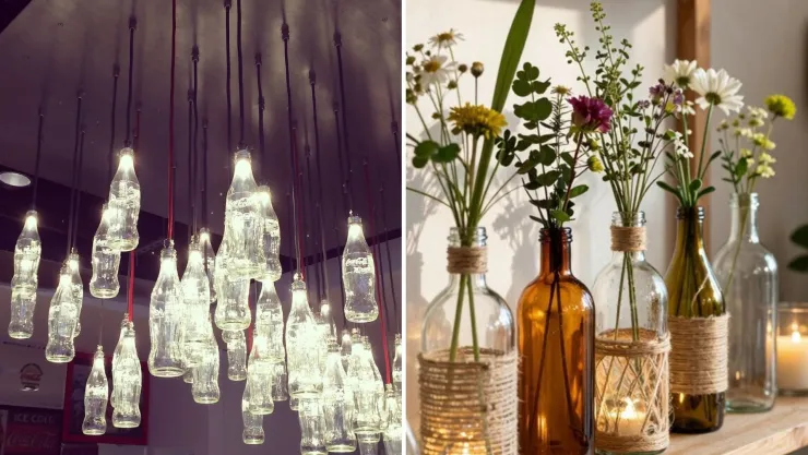 Ideas de manualidades con botellas de vidrio
