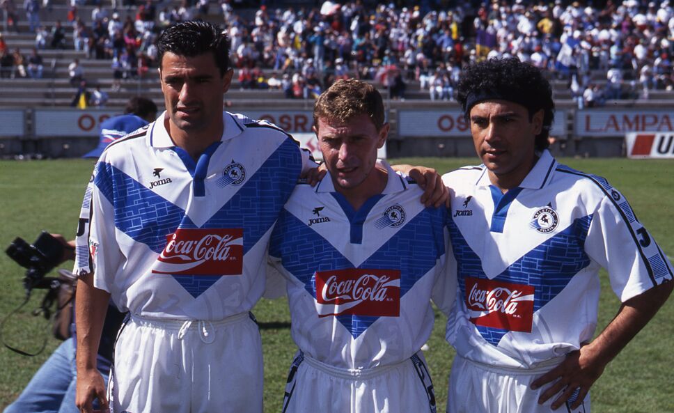 Míchel, Butragueño y Hugo Sánchez en el Celaya