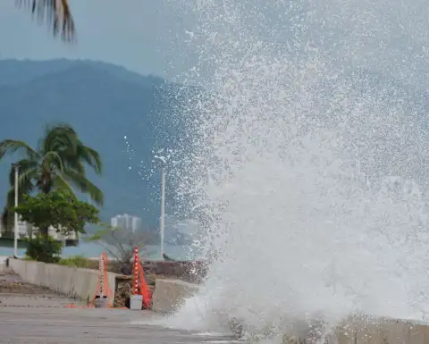 Turistas en el paseo marítimo de Puerto Vallarta.