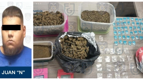 mujer marihuana policías