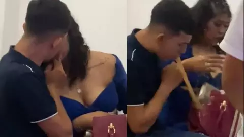 Beso termina en vomito.