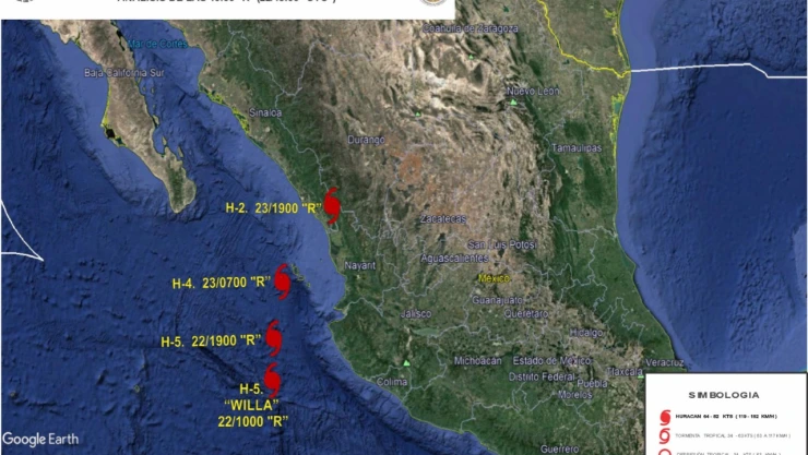 Huracan Willa Plan Marina Pacífico