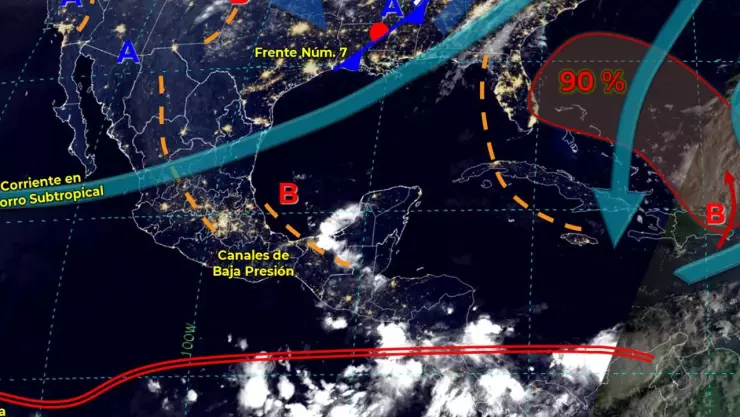 Clima 6 de noviembre: Fuertes lluvias en la Península de Yucatán