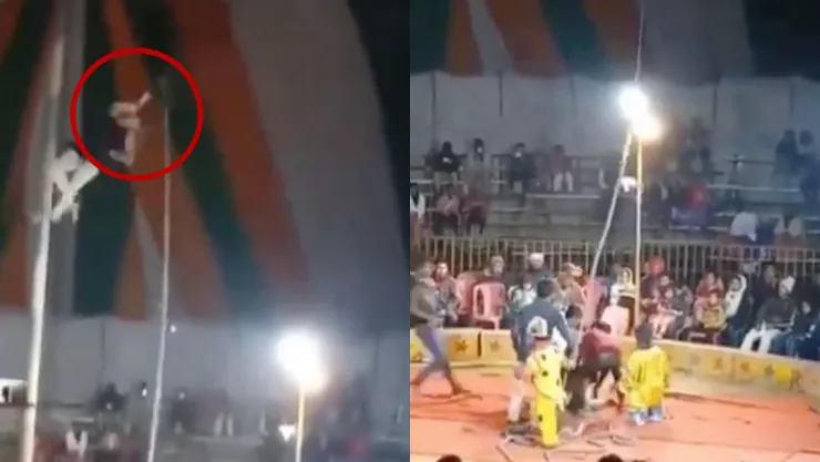 ¡Terrible! Acróbata muere durante un show en vivo de circo