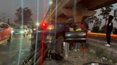 Tráfico autopista México-Puebla HOY 12 de febrero tras choque