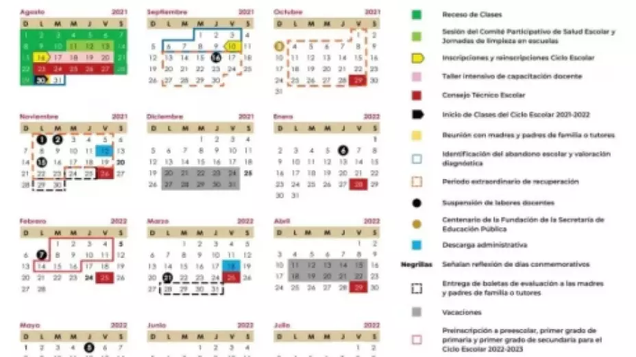 calendario escolar 2021-2022
