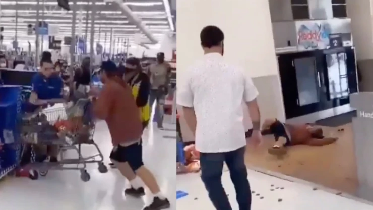 empleado noquea cliente