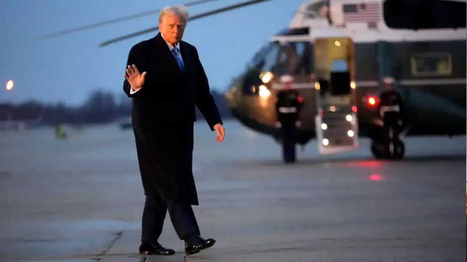 Donald Trump en la Base Conjunta Andrews.