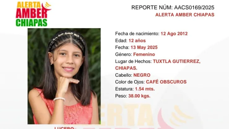 Lucero Figueroa Alerta Amber Chiapas