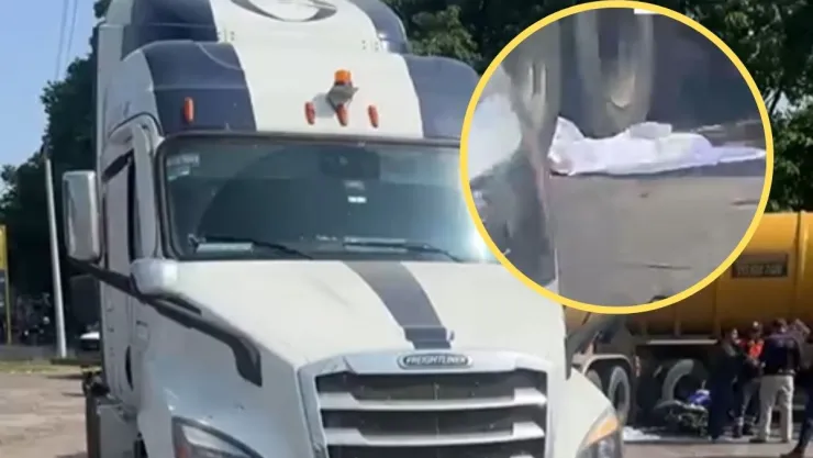 Atropellada por pipa en Veracruz