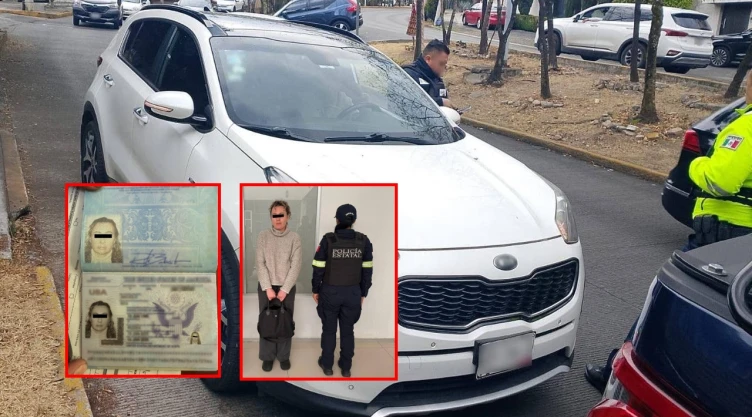 Rusa fue detenida a bordo d euna camioneta robada en Edomex.