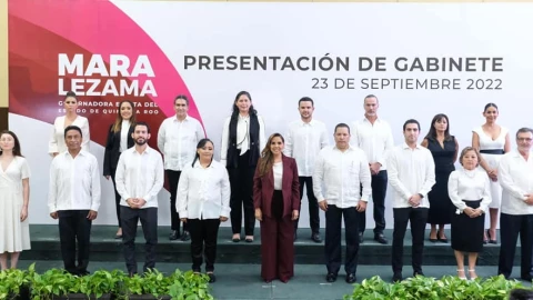 Presentan el gabinete de Mara Lezama, gobernadora electa
