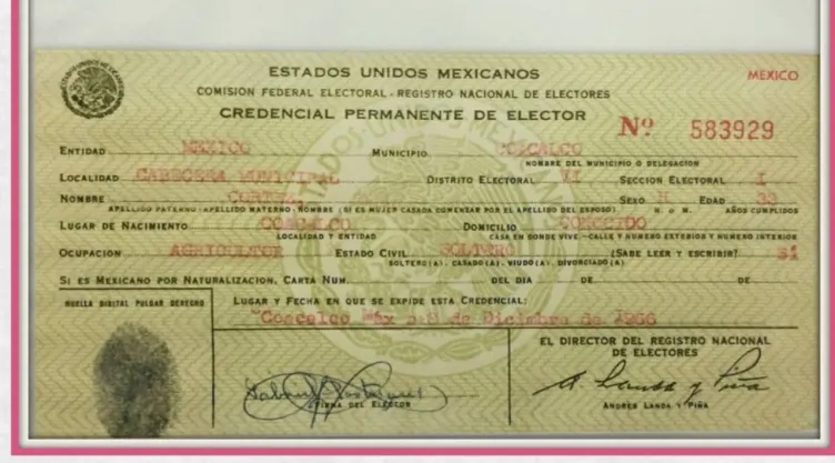 ¿Cuándo surgió la credencial para votar en México?
