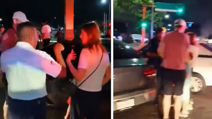 taxistas de Cancún bloquean paso Uber