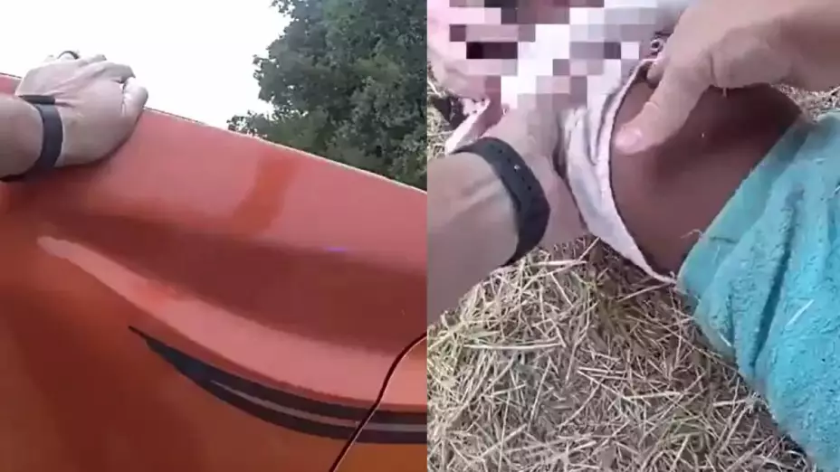 Rescatan a bebé atrapado en volcadura en Fort Worth, Texas.