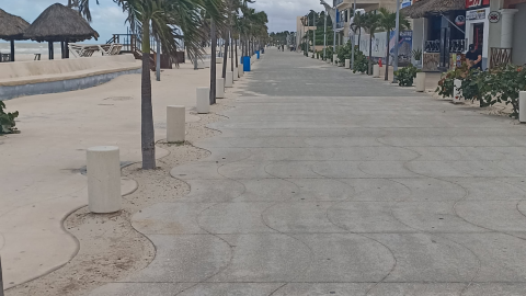 Frente Frío No. 24 causa baja afluencia de turistas en zona costera de Progreso