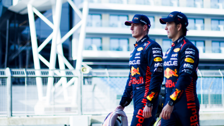 Checo Pérez y Max Verstappen