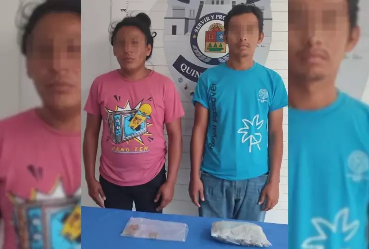 Detienen a dos hombres por delitos contra la salud en Cancún