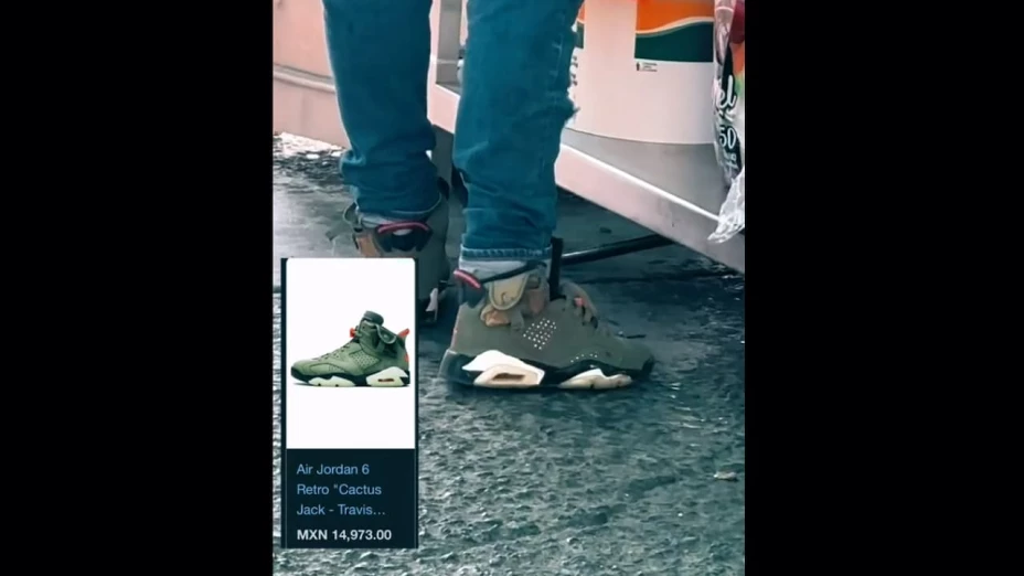 taquero con tenis de lujo