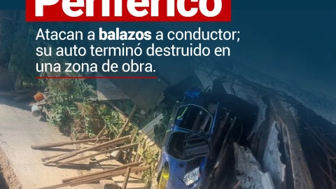 Balean a conductor a la altura de Plaza Artz en Periférico Sur; su vehículo terminó en una zona de obras