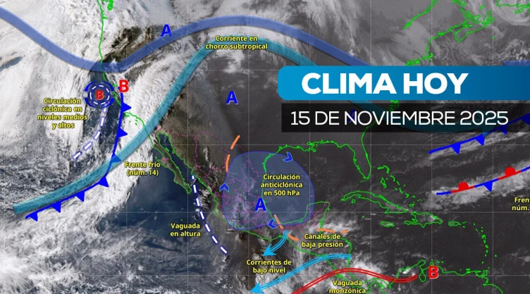 Clima en México 15 de noviembre de 2025: ¿qué temperaturas se esperan?